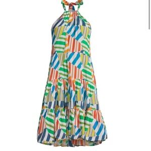 SOLID & STRIPED Multicolor Tie Neck Sundress